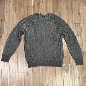 Lands' End Gray Drifter Shaker Cotton Knit Marl Crewneck Sweater Men’s Medium
